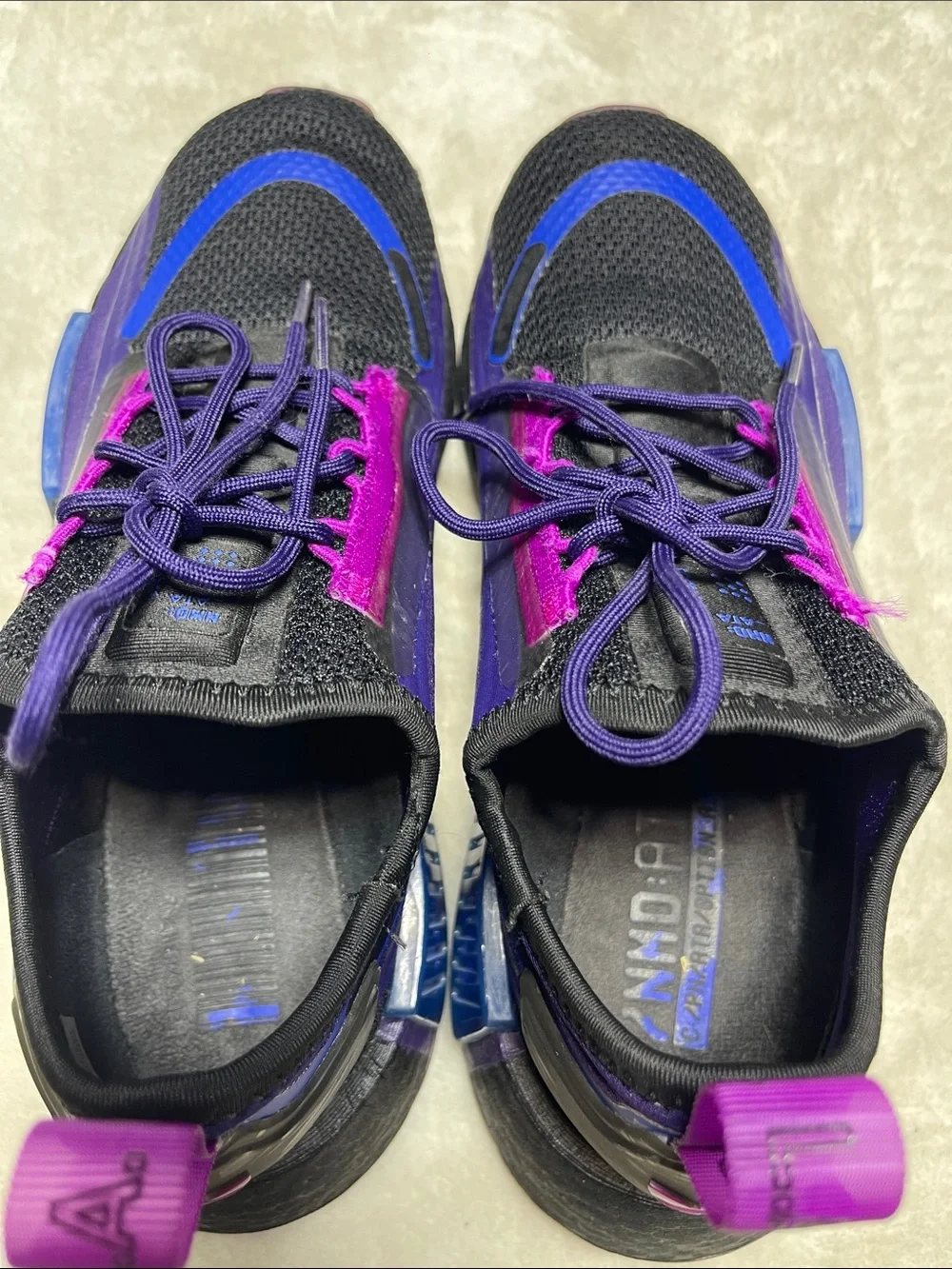 adidas NMD R1 Spectoo Women's Purple, Blue and Pink Athletic Sneakers size 6